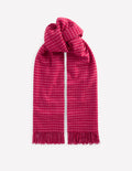 Schal mit Hahnentrittmuster-Pink/Rot