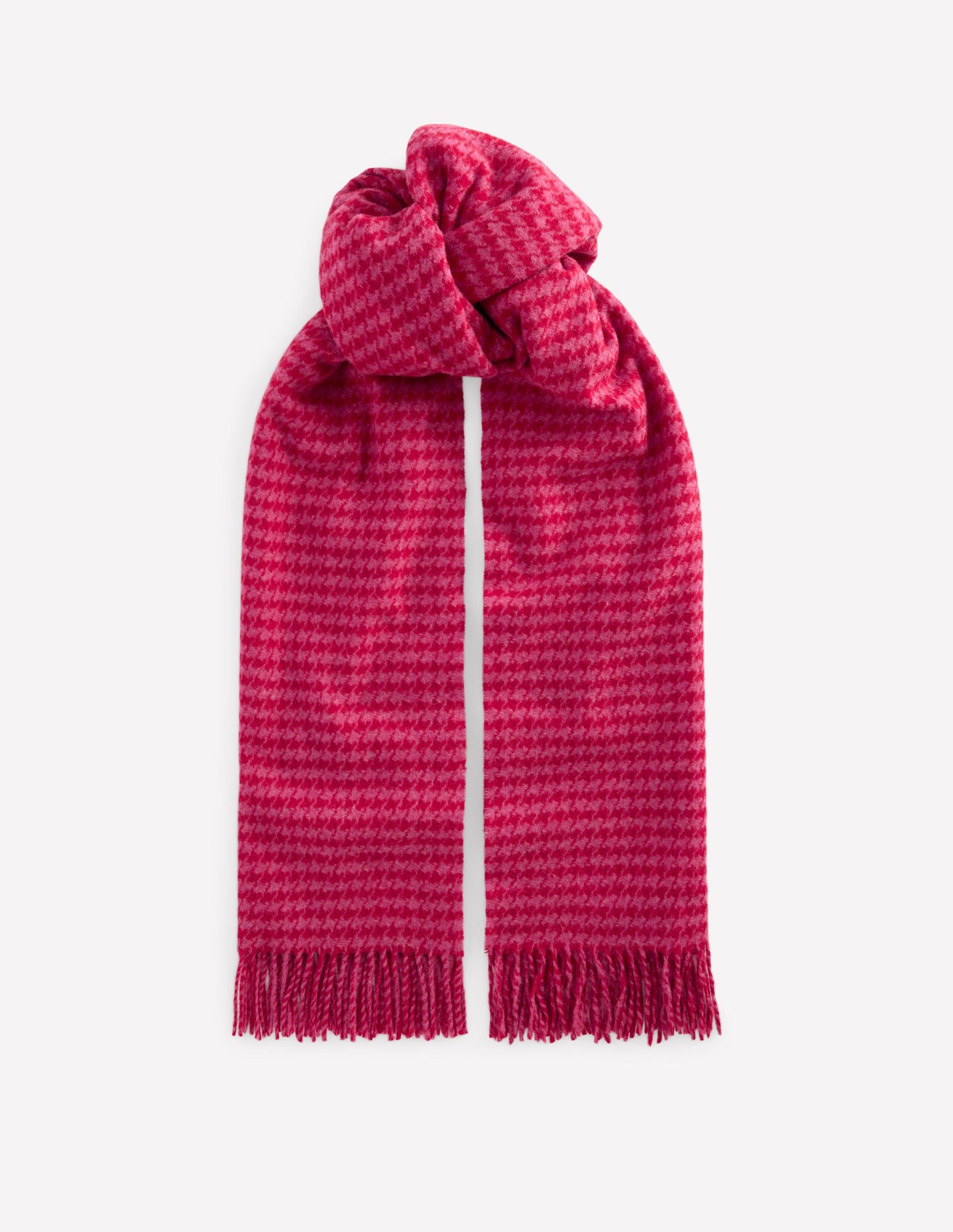 Schal mit Hahnentrittmuster-Pink/Rot