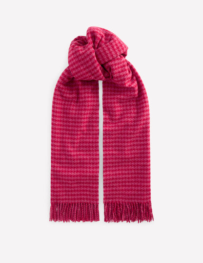 Schal mit Hahnentrittmuster-Pink/Rot-1