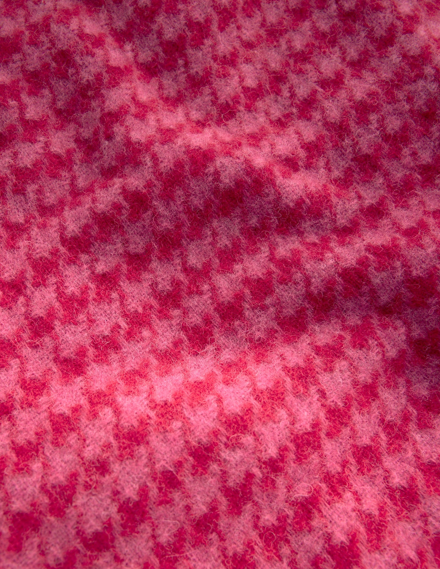 Schal mit Hahnentrittmuster-Pink/Rot