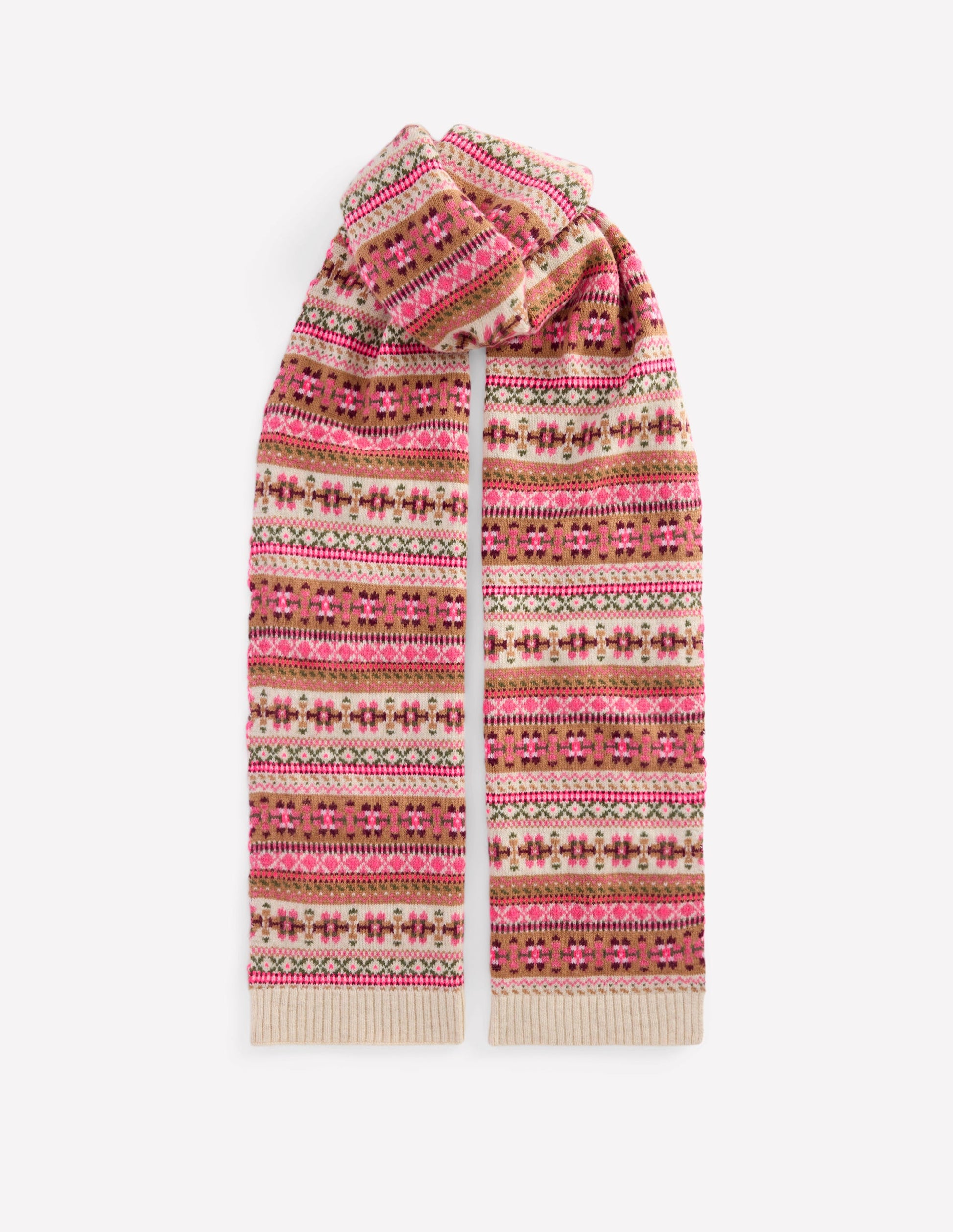Écharpe à motif jacquard-ROSE-1