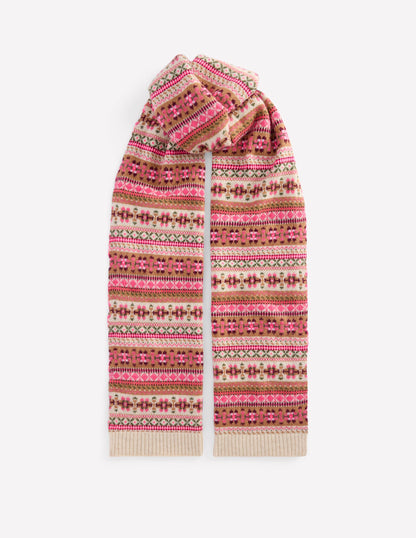 Écharpe à motif jacquard-ROSE-1