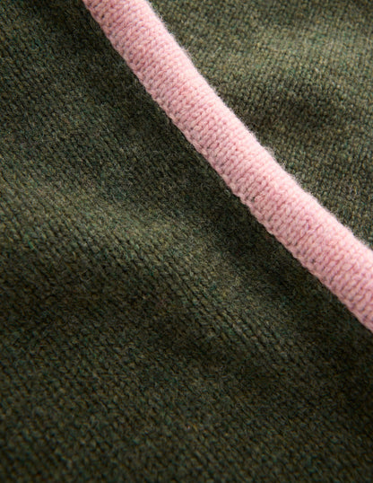 Cagoule en maille-Vert olive profond-3