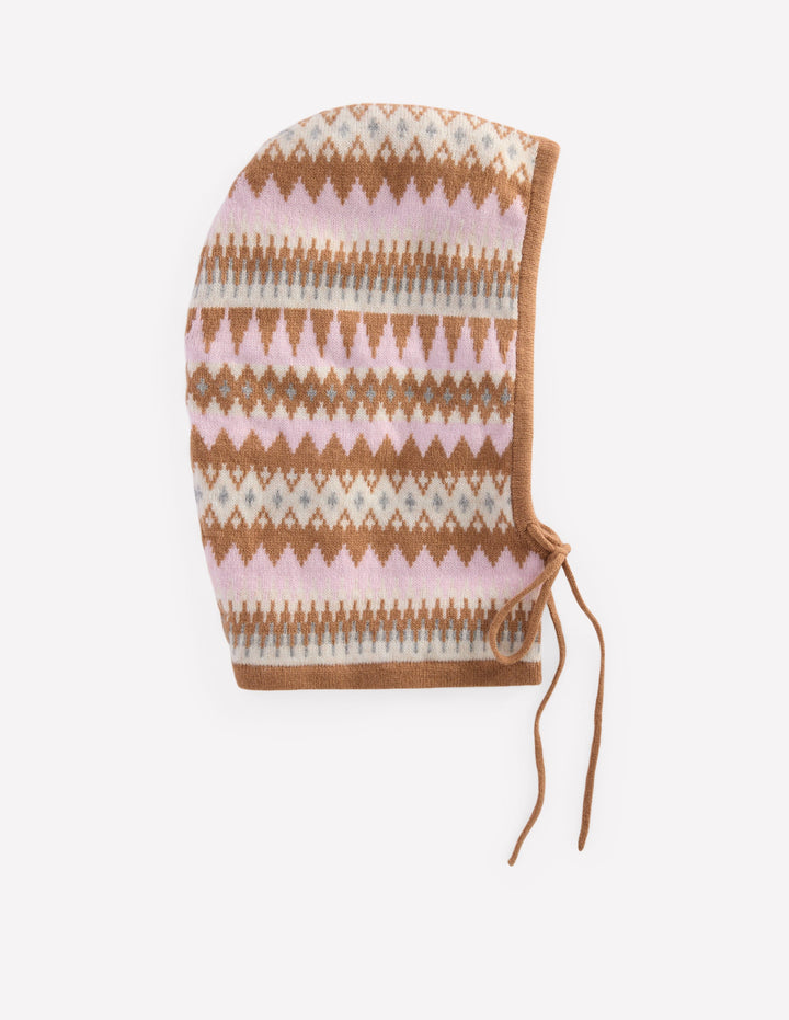 Gestrickte Kapuze-Rosa