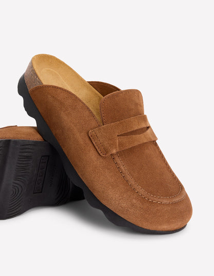 Pantoletten-Clogs aus Wildleder-Raue Umbra-4