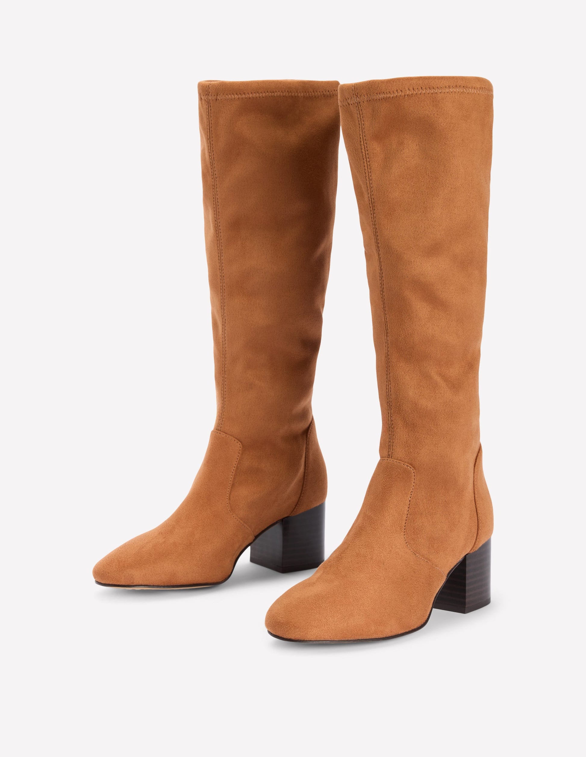 Bottes stretch à talons carrés-Baies-3