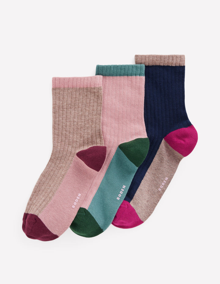 Socken in Blockfarben-Bunt