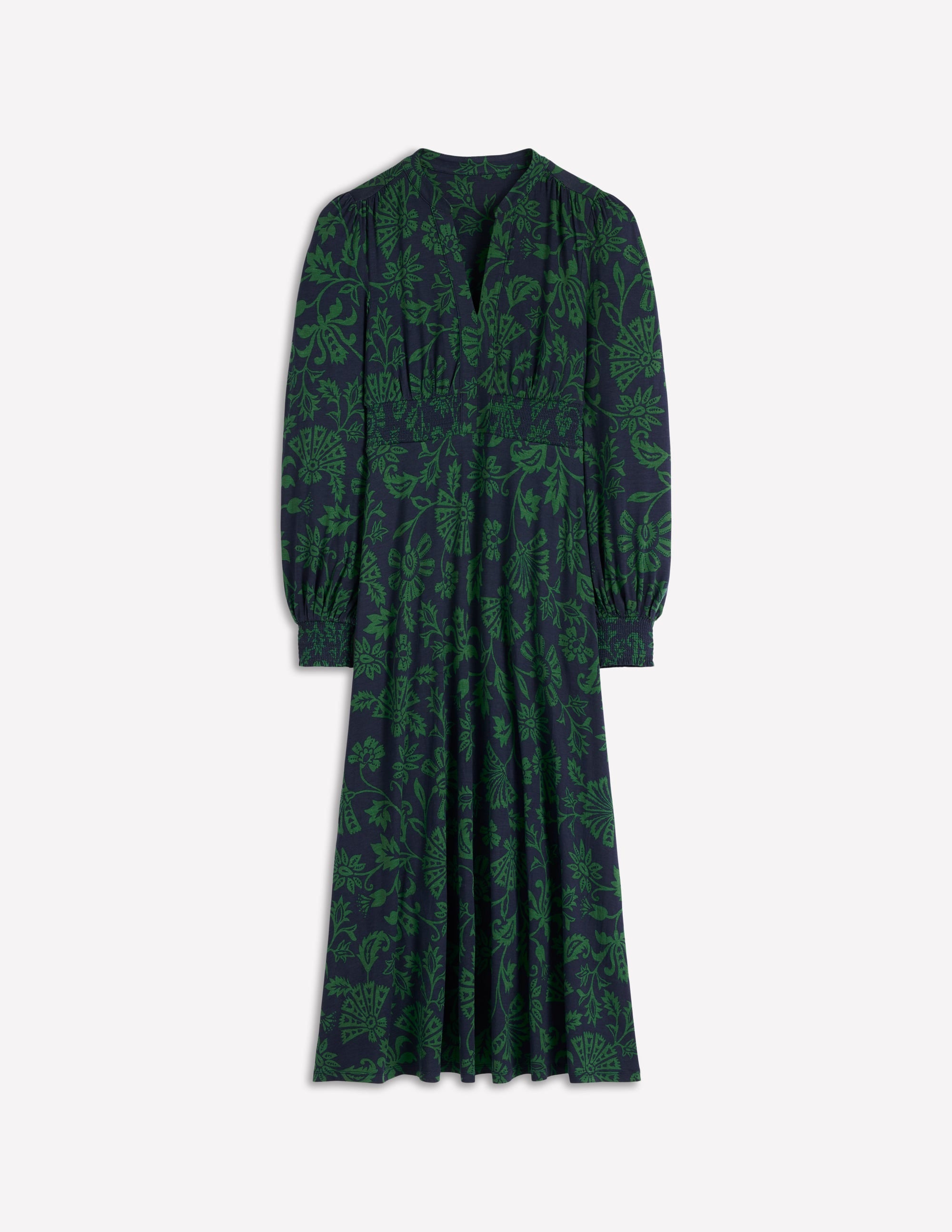 Georgia Jersey-Midikleid-Dunkles Marineblau, Aufwendige Rebe - Image 7