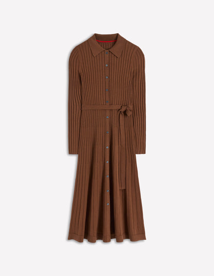 Rachel Gestrickes Hemdblusenkleid-Raue Umbra-5