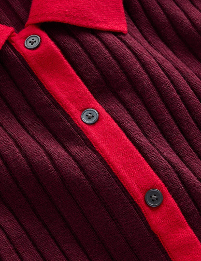 Rachel Gestrickes Hemdblusenkleid-Dunkelviolett-7