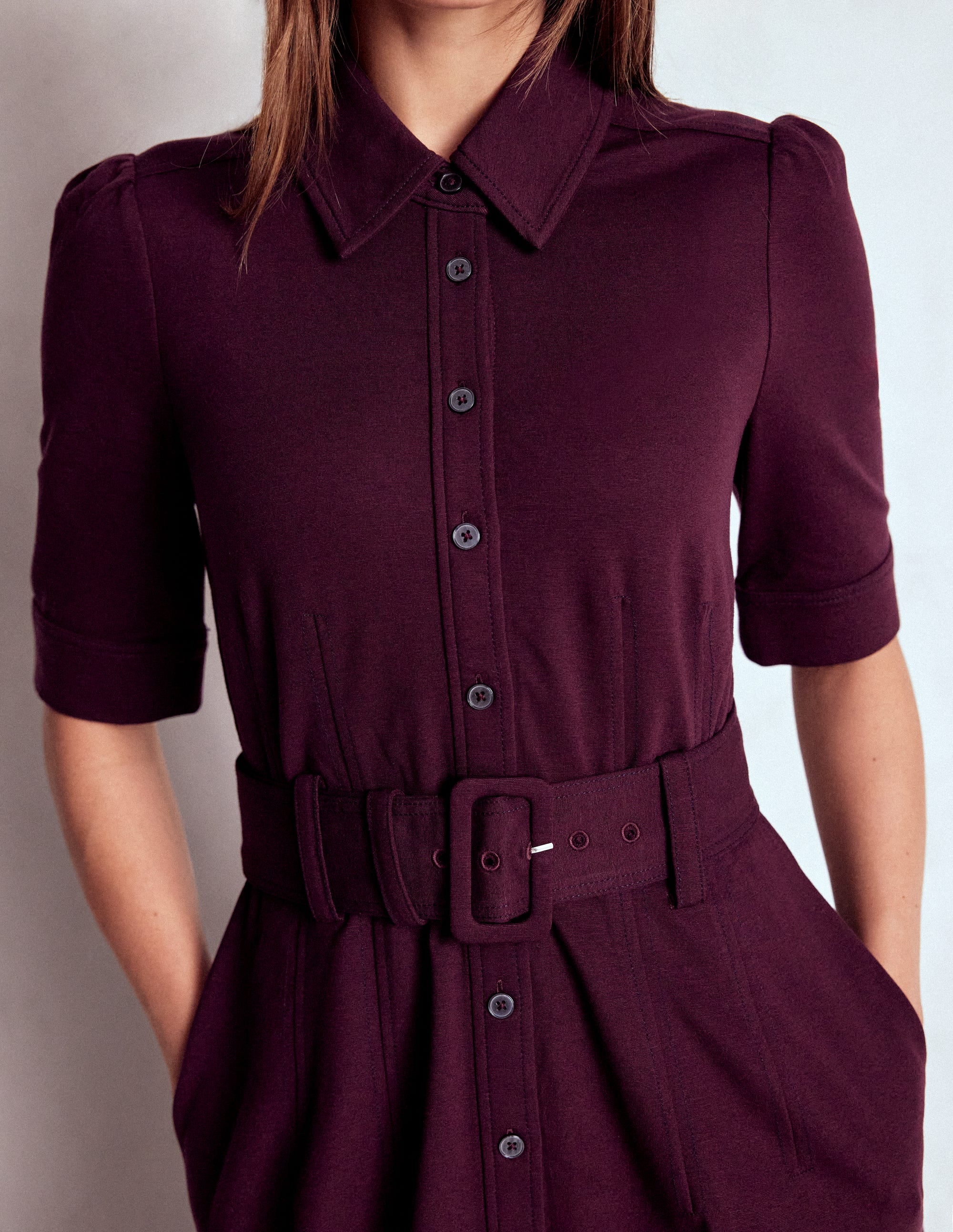Anita Ponte-Hemdblusenkleid-Dunkle Kirsche - Image 2