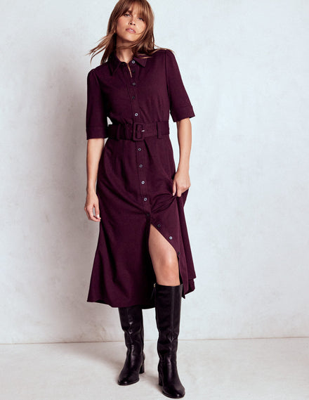 Anita Ponte-Hemdblusenkleid-Dunkle Kirsche