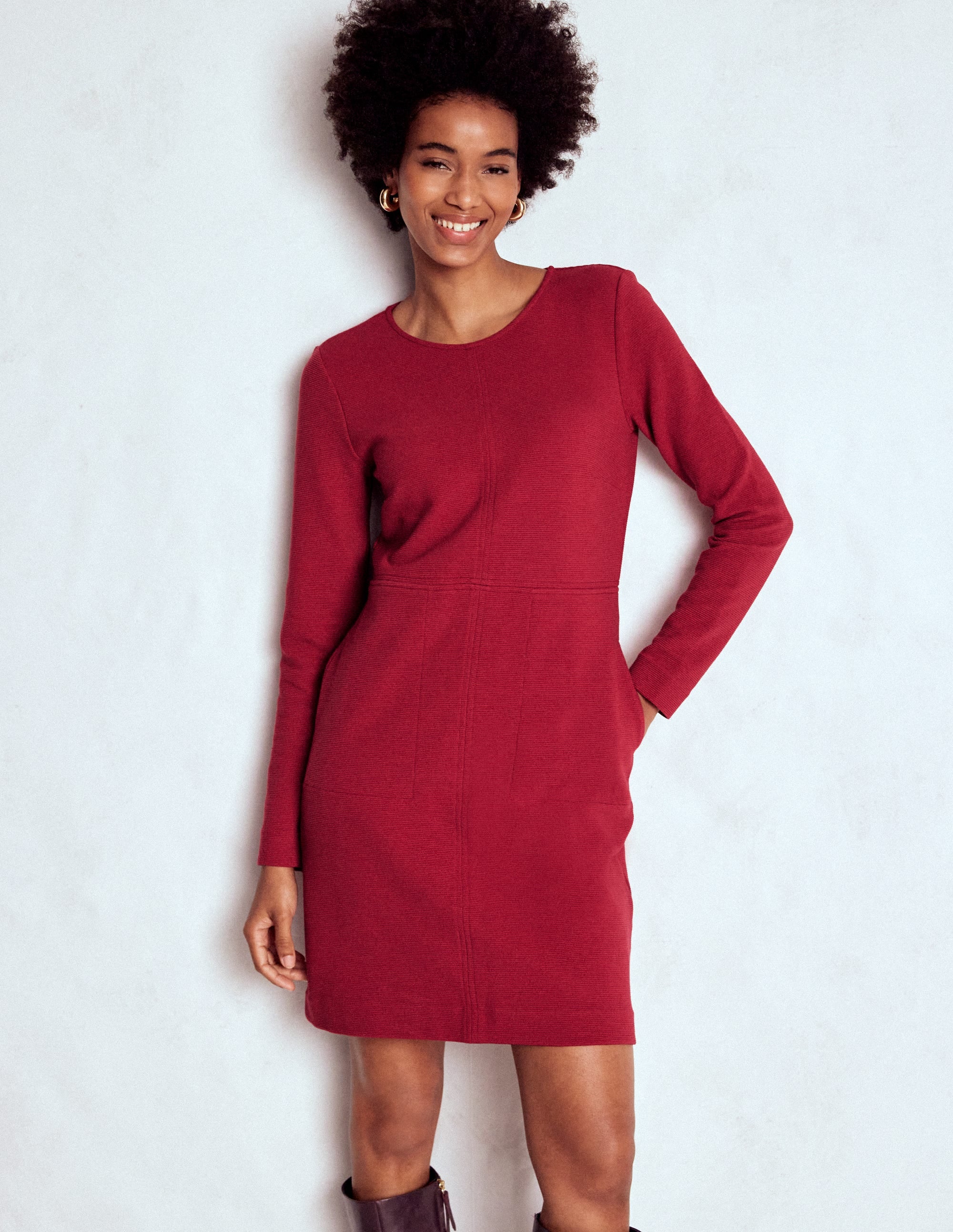 Cornelia Ottoman-Kleid-Rot Lakritz - Image 1