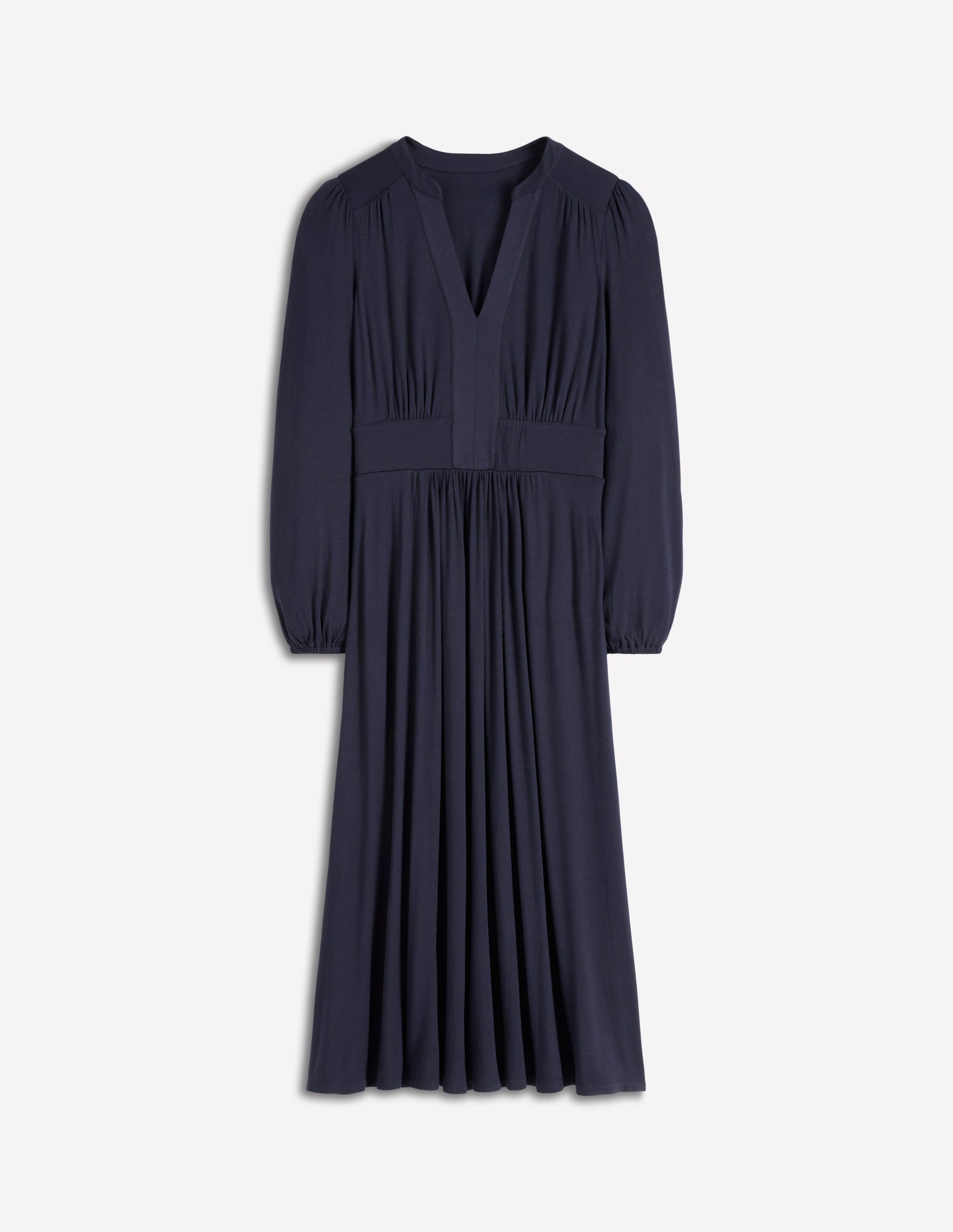 Lily Midikleid mit langen Ärmeln-Marineblau-5