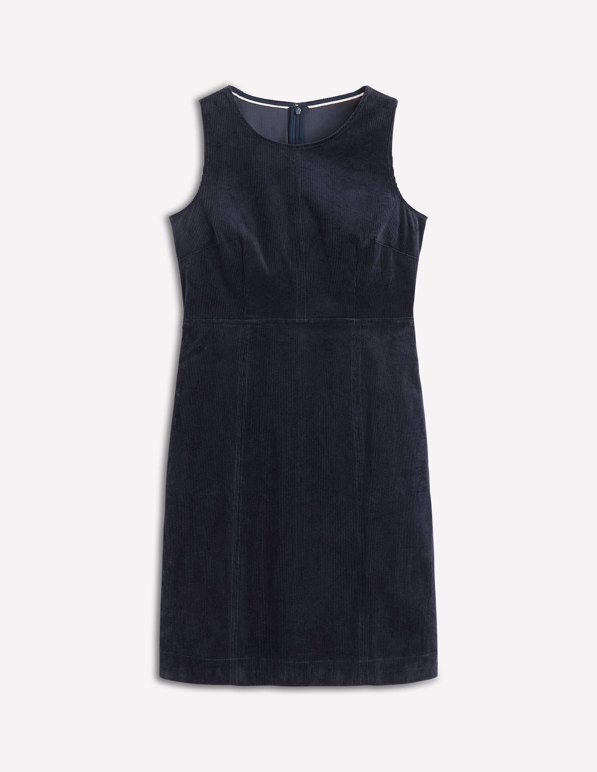 Annie Etuikleid aus Cord-Marineblau-6