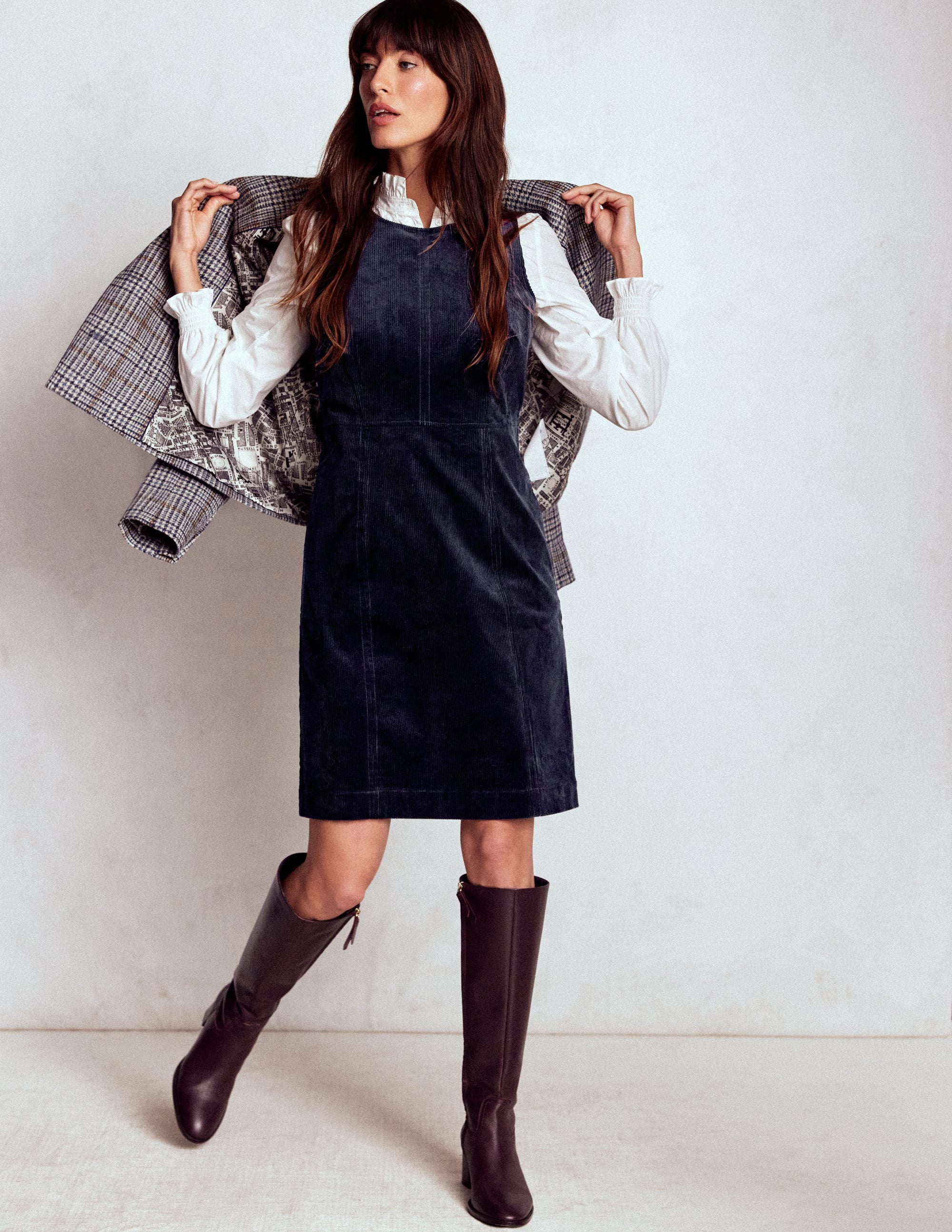 Annie Etuikleid aus Cord-Marineblau - Image 1