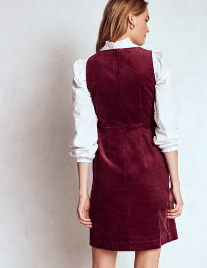 Annie Etuikleid aus Cord-Dunkelviolett-4