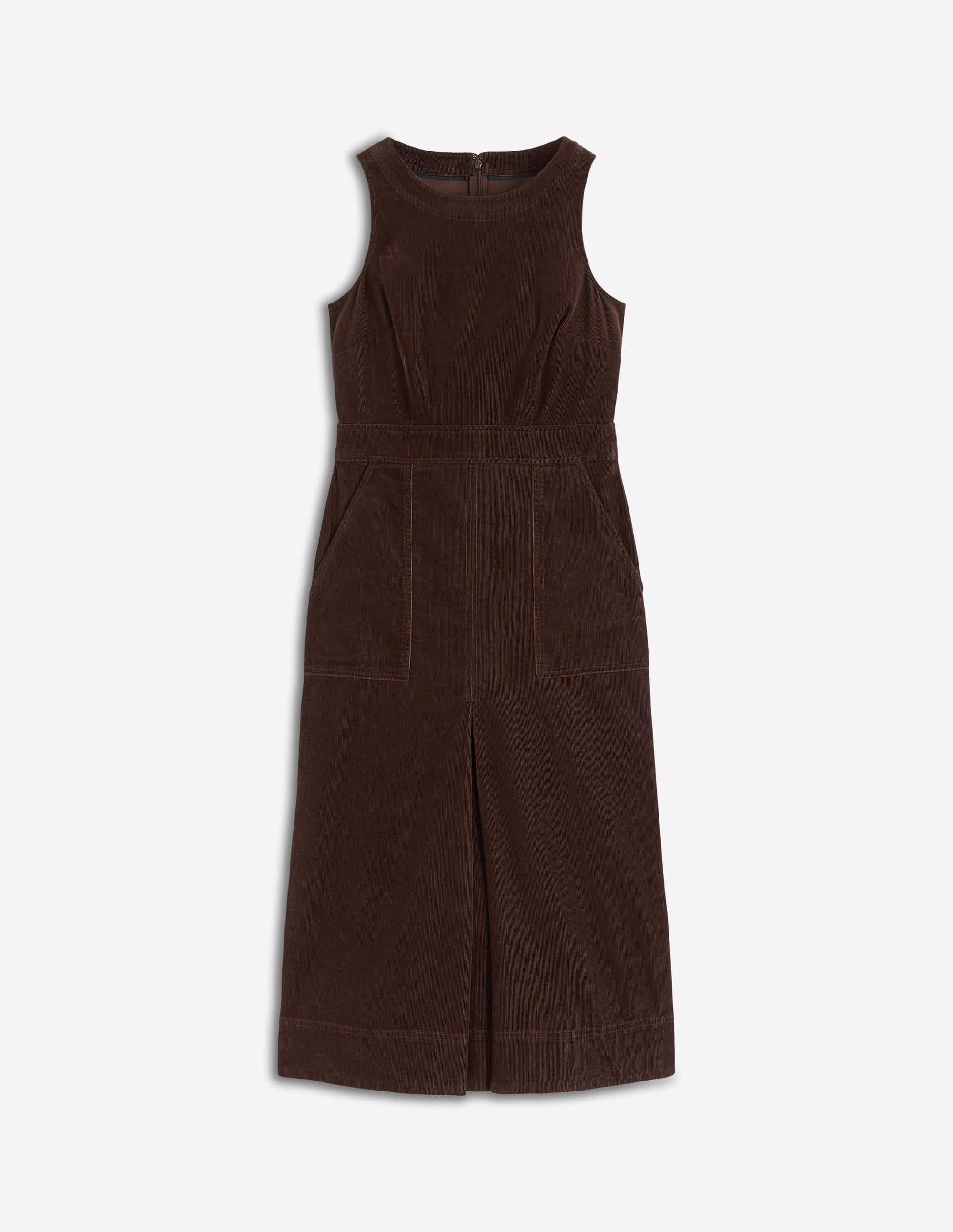 Ula Cord-Midikleid mit Kellerfalte-Espresso - Image 6