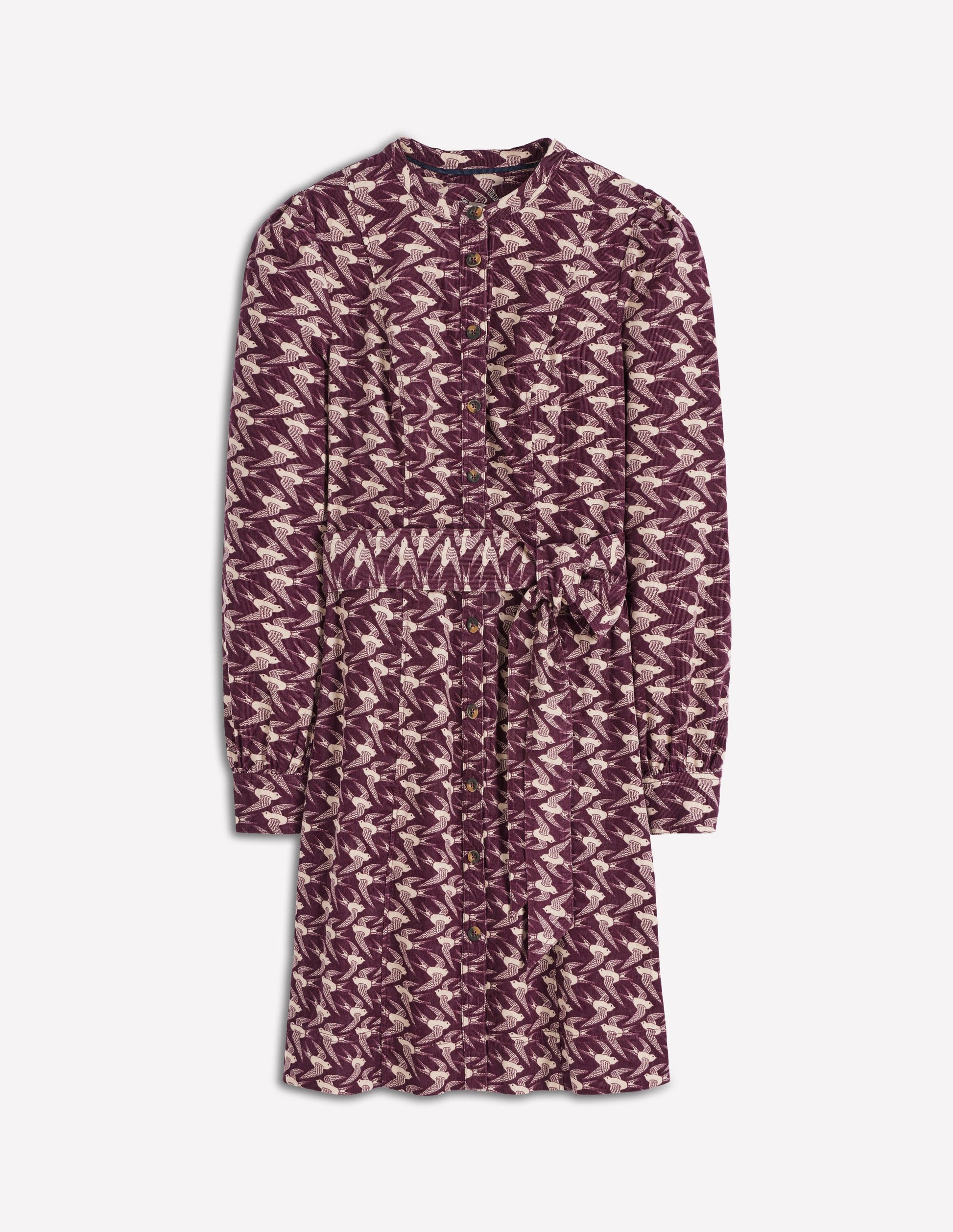 Bre Kurzes Cordkleid-Dunkle Kirsche, Schwalbe-5