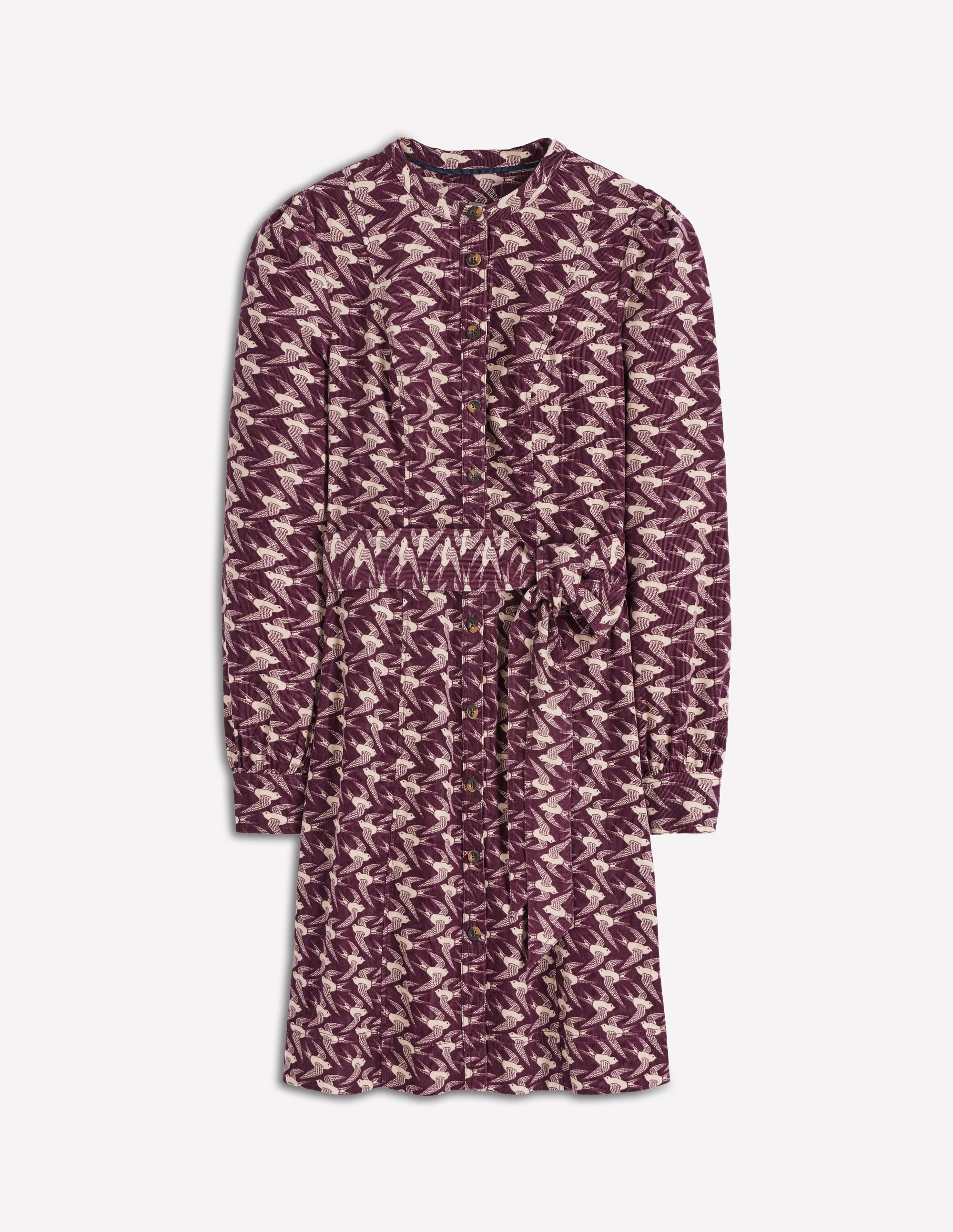 Bre Kurzes Cordkleid-Dunkle Kirsche, Schwalbe - Image 5