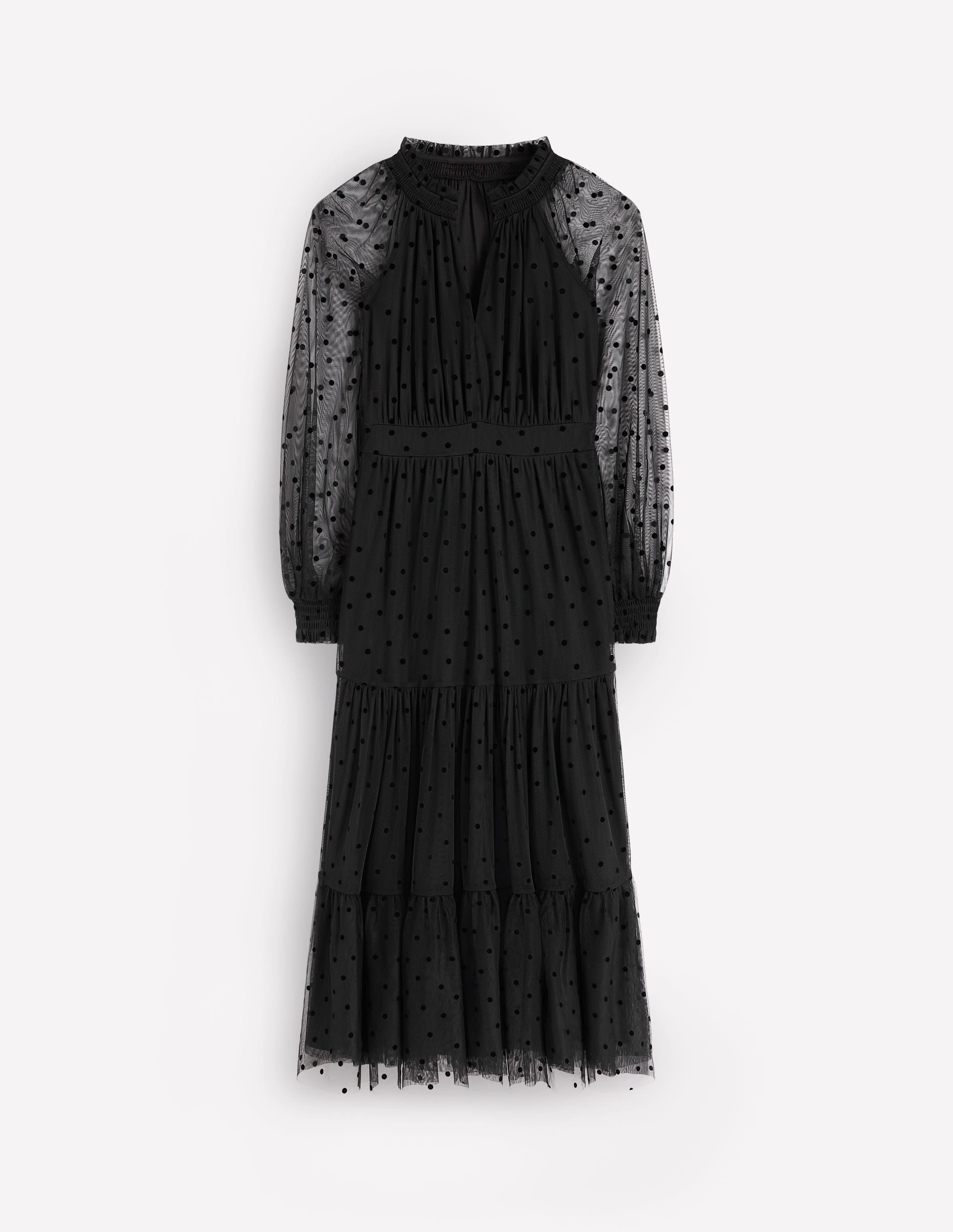 Lucille Tüll-Midikleid-Schwarz - Image 7