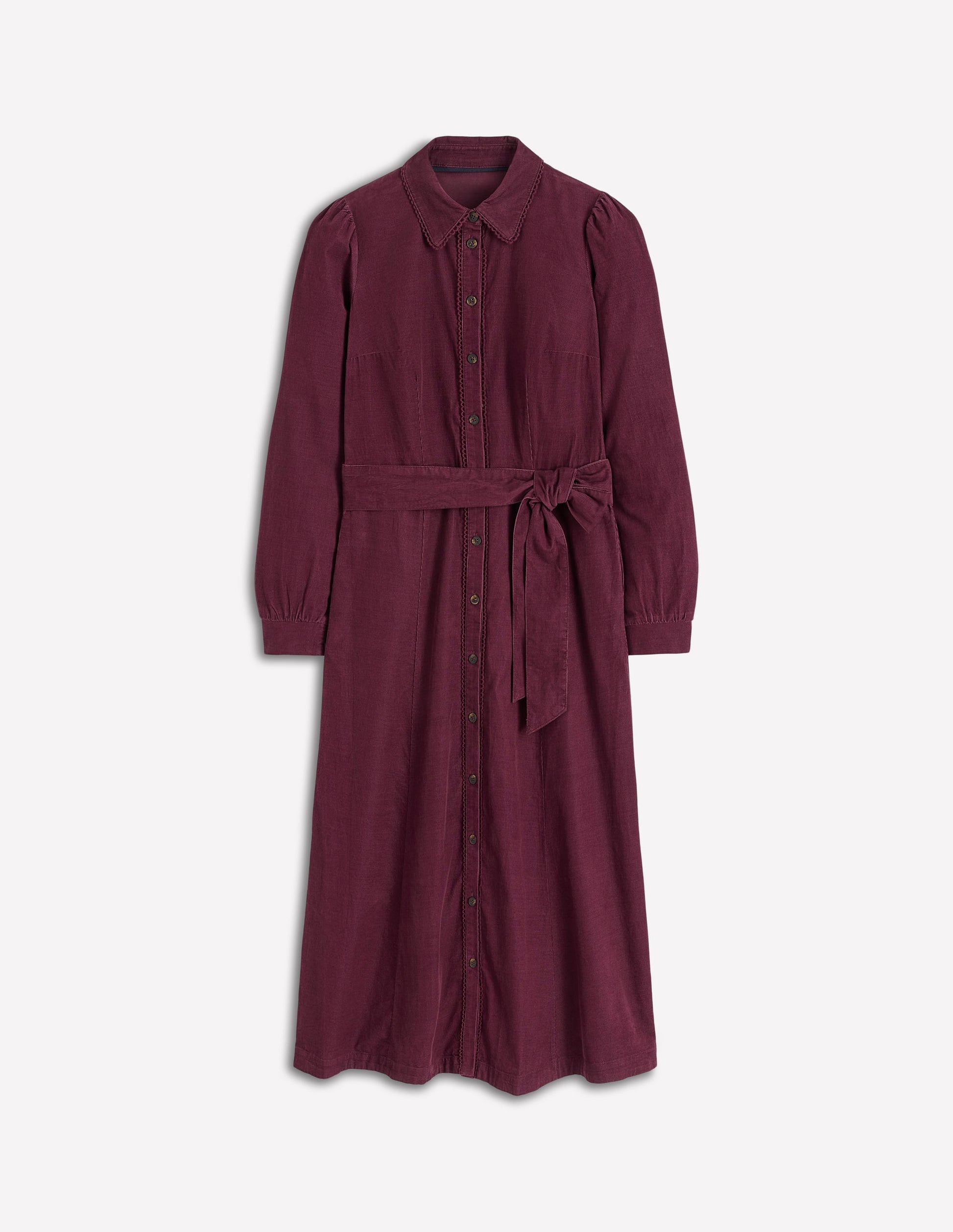 Clara Midikleid aus Cord-Dunkle Kirsche-5