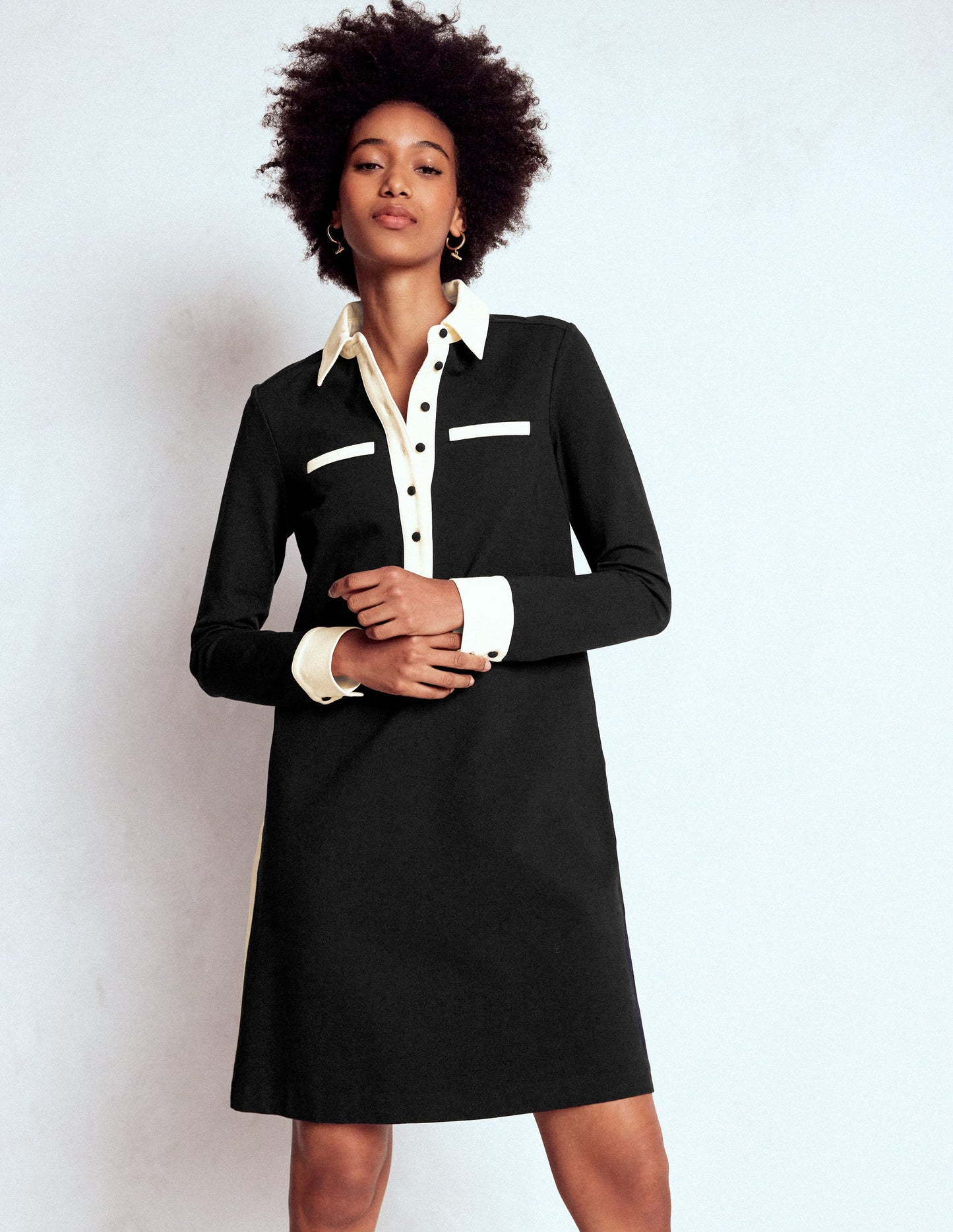 Georgina Ponte-Kleid-Schwarz & Weiß