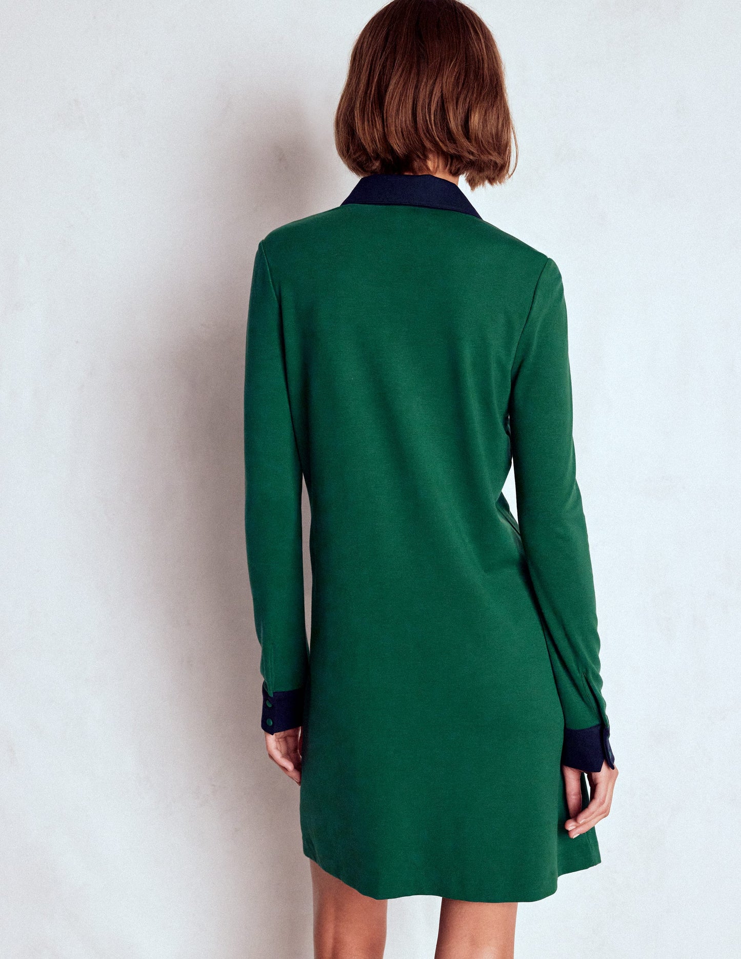 Georgina Ponte-Kleid-Grün und Marineblau