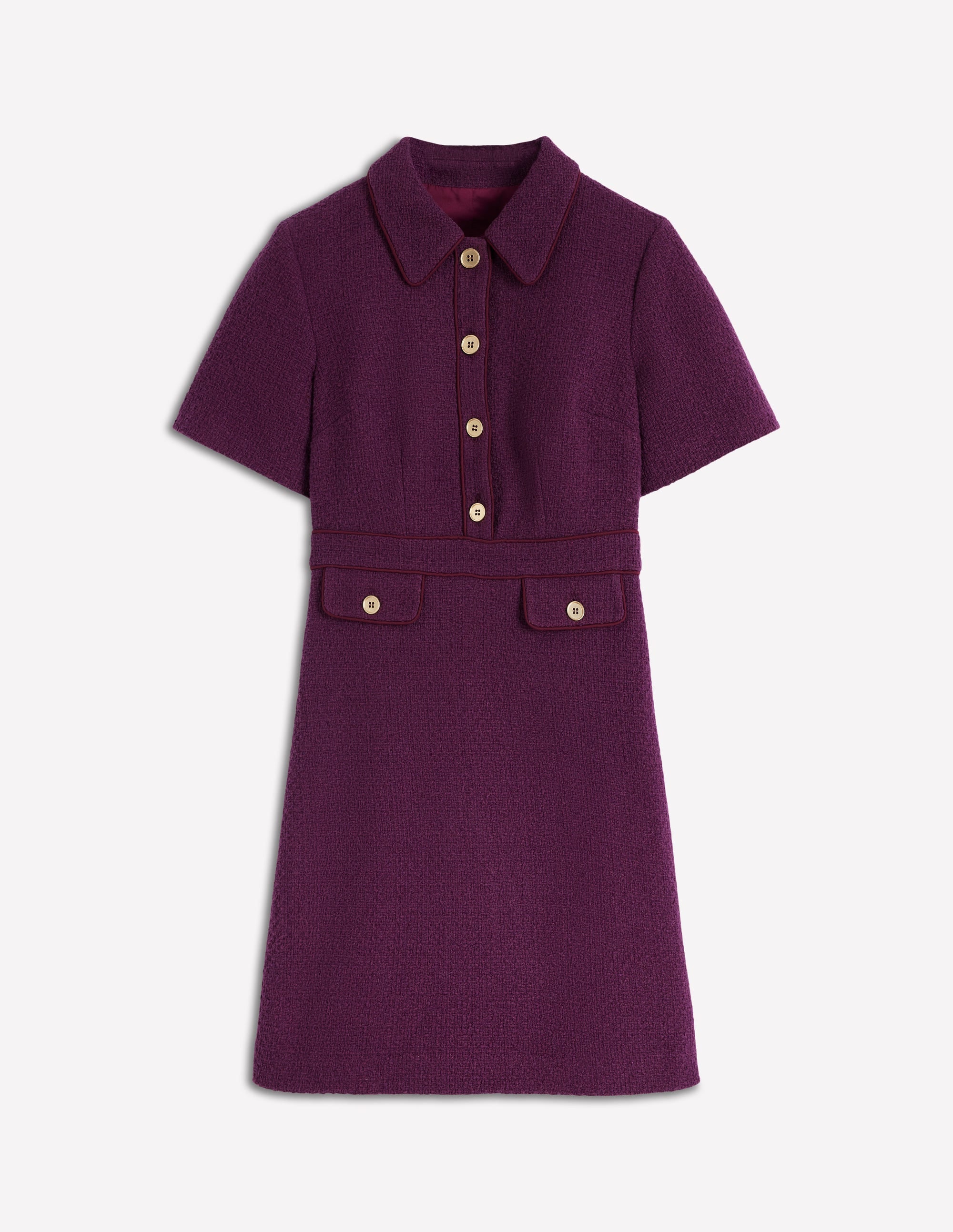 Eda Cotton Shift Dress-Plum Jam | Boden EU