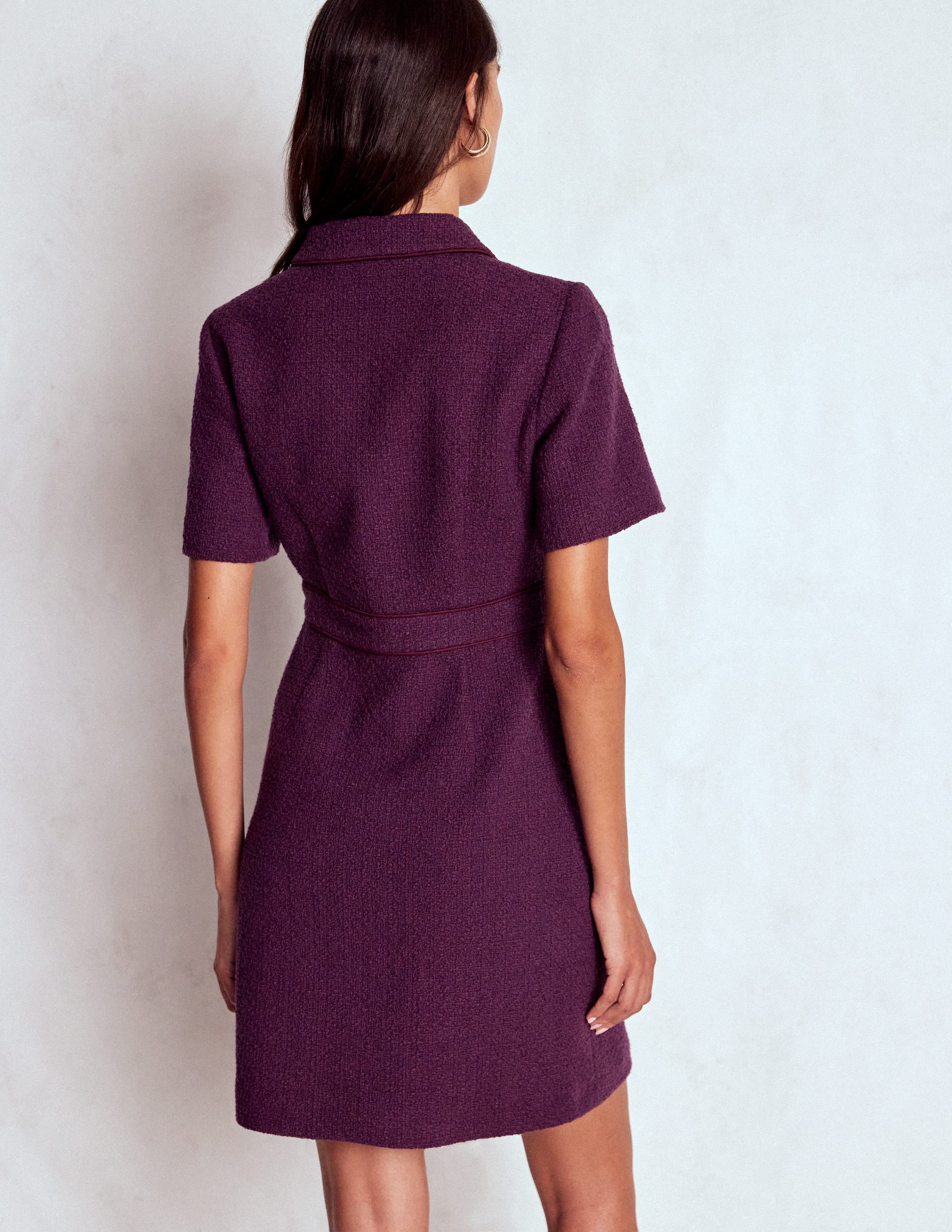 Eda Cotton Shift Dress-Plum Jam | Boden EU