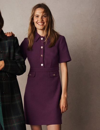Eda Cotton Shift Dress-Plum Jam-1