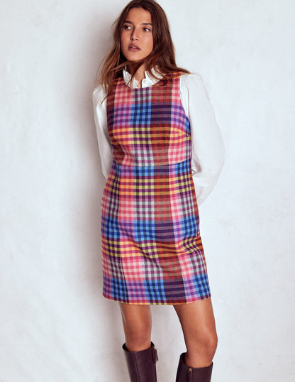 Annie Check Shift Dress-Rainbow Multigingham-2