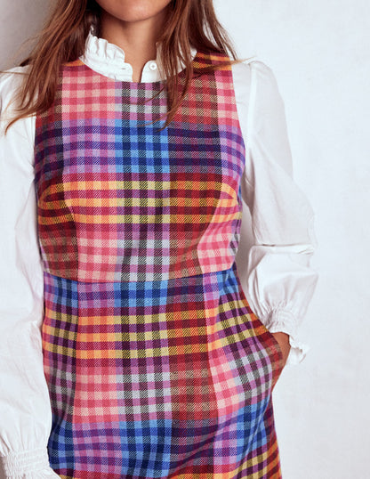 Annie Check Shift Dress-Rainbow Multigingham-3