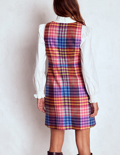 Annie Check Shift Dress-Rainbow Multigingham-4