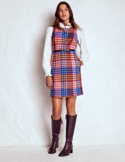 Annie Check Shift Dress-Rainbow Multigingham-5