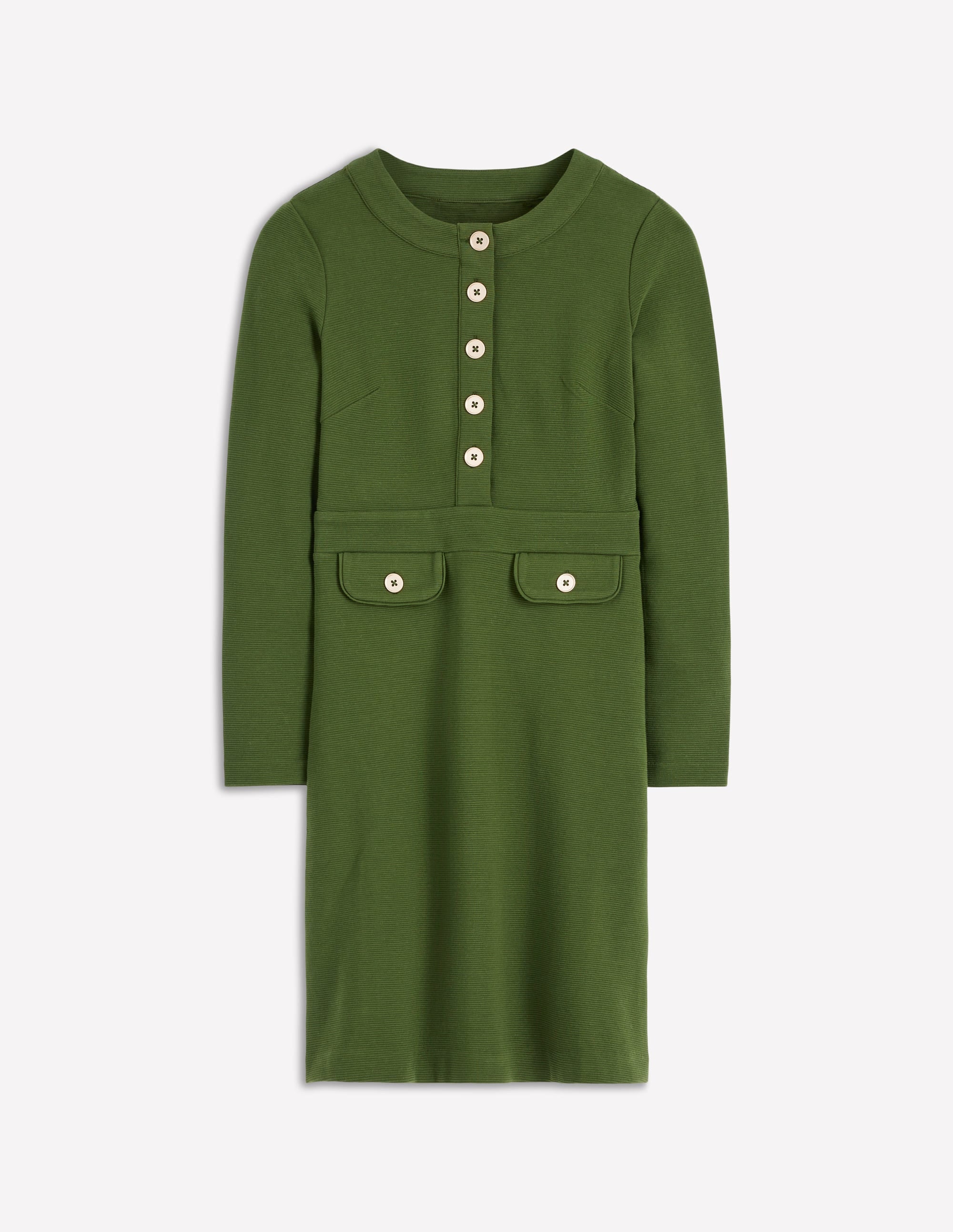Lavinia Etuikleid mit Knöpfen-Grüne Fichte - Image 5