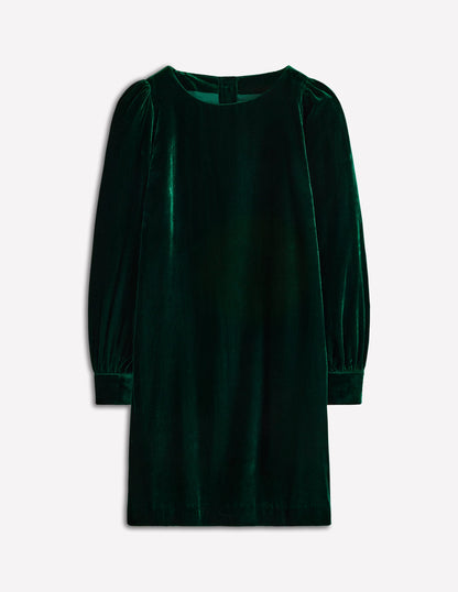 Estella Velvet Shift Dress-Emerald Night-7