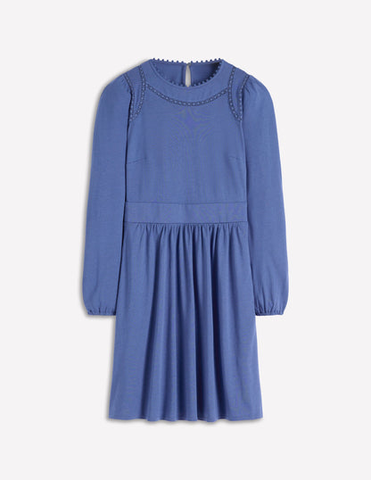 Mila Kurzes Jerseykleid-Denim-Blau-6