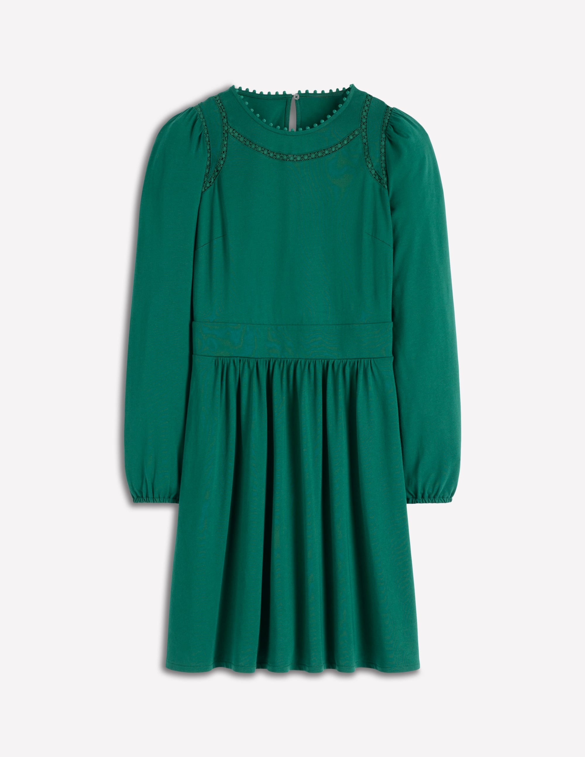 Robe courte Mila en jersey-Émeraude nocturne - Image 5