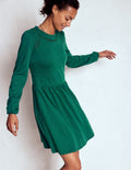 Mila Kurzes Jerseykleid-Dunkles Smaragdgrün