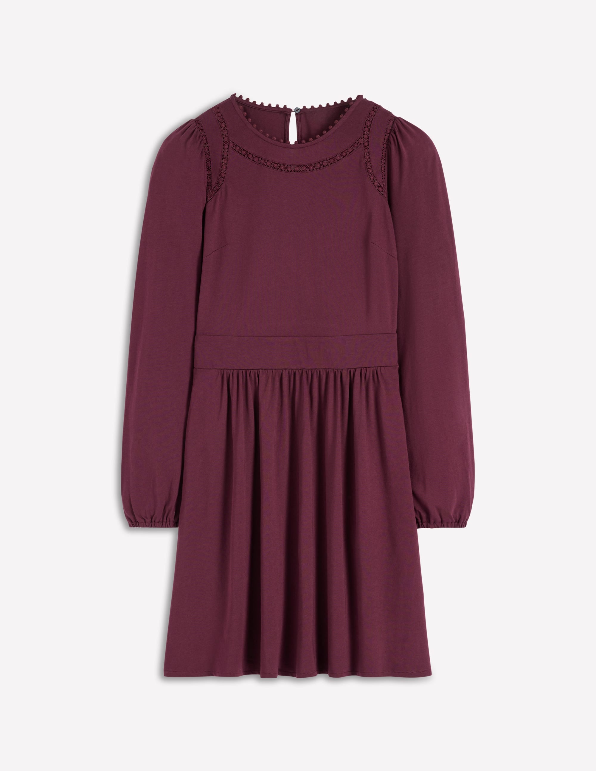 Mila Kurzes Jerseykleid-Dunkle Kirsche - Image 5