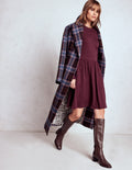 Mila Kurzes Jerseykleid-Dunkle Kirsche