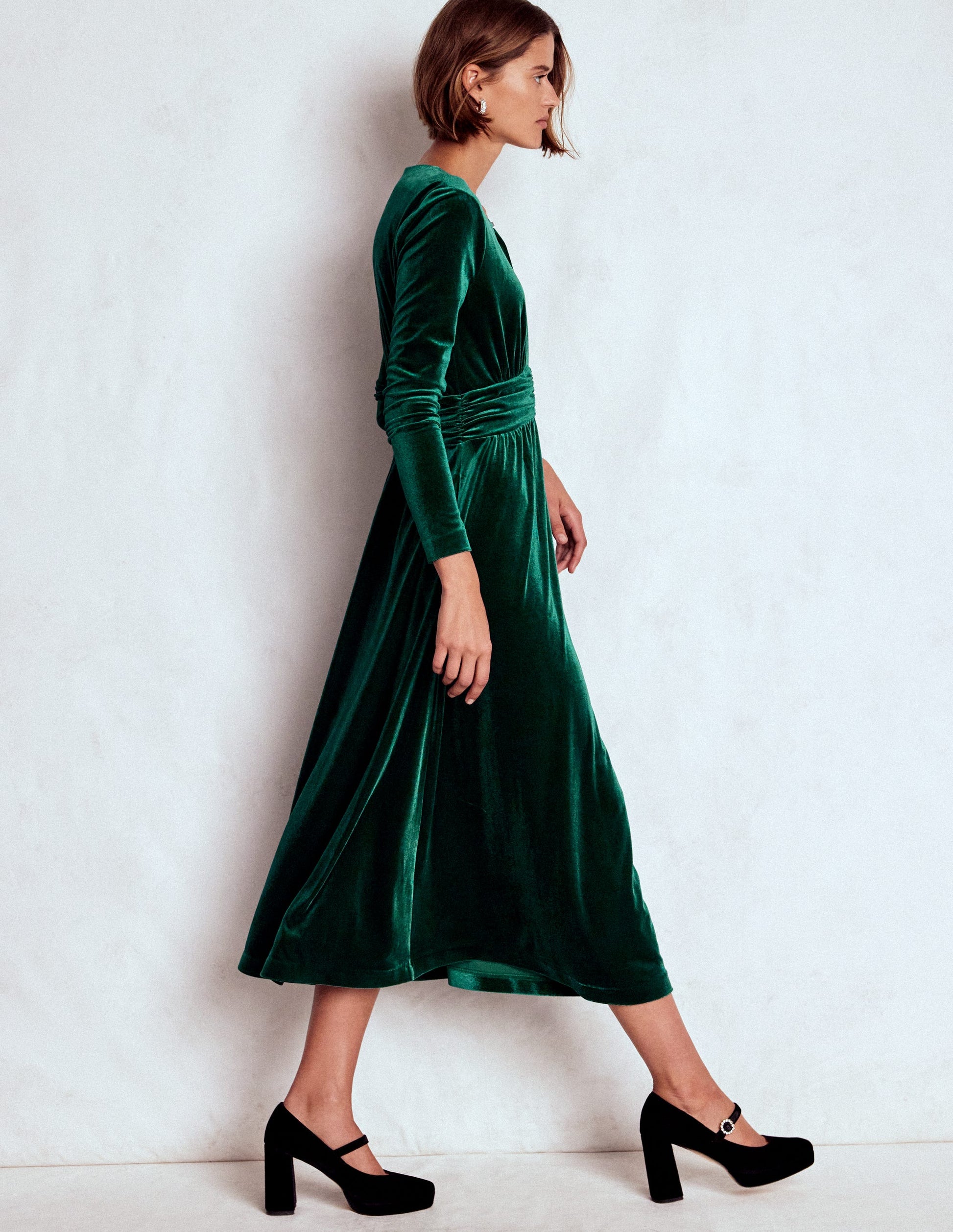 Tilda Midikleid aus Samt-Botanischer Garten-3