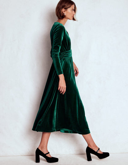 Tilda Midikleid aus Samt-Botanischer Garten-3