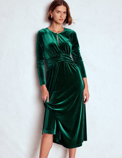 Tilda Midikleid aus Samt-Botanischer Garten-4