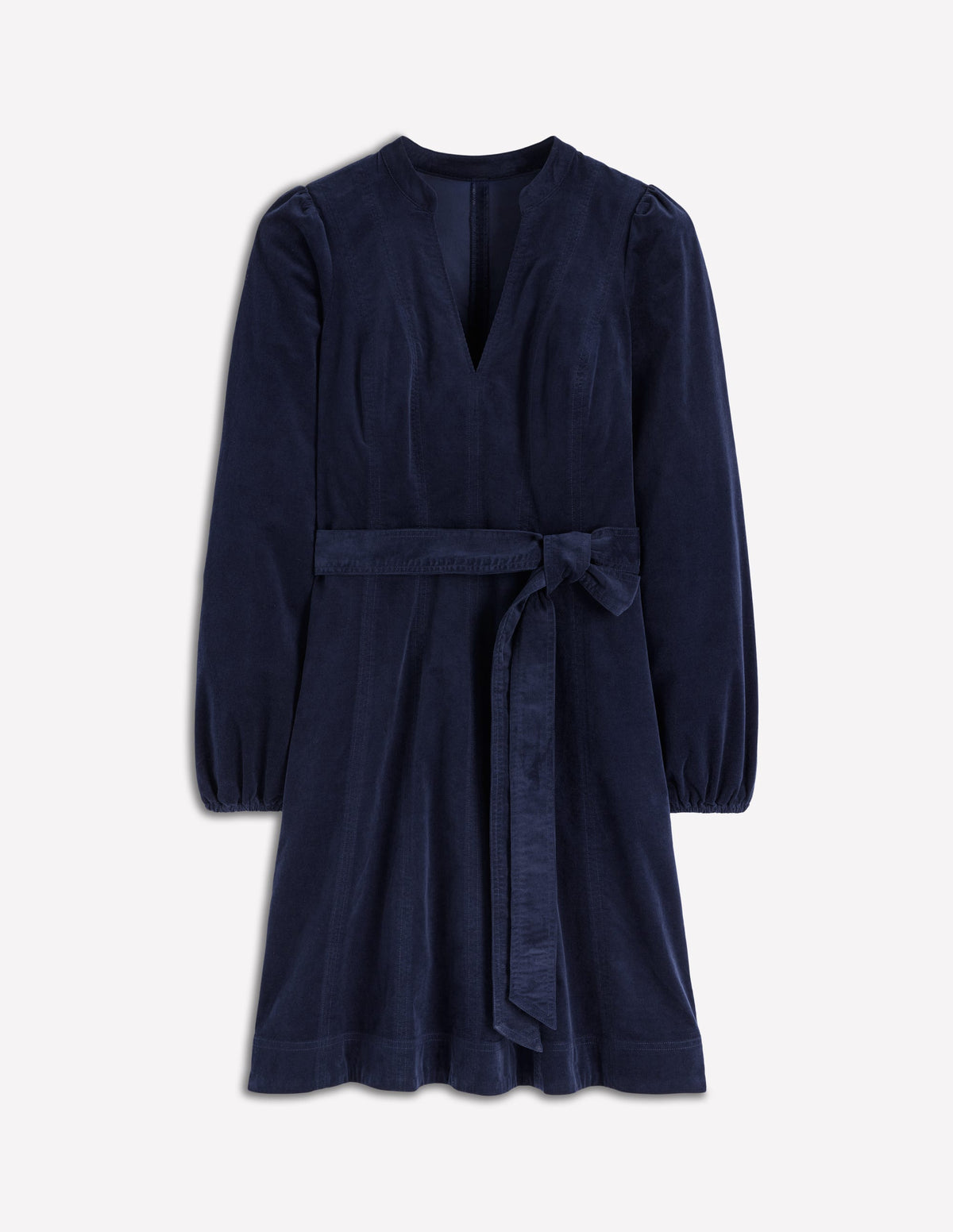 Ros Kurzes Cordkleid mit Einsätzen-Marineblau - Image 6