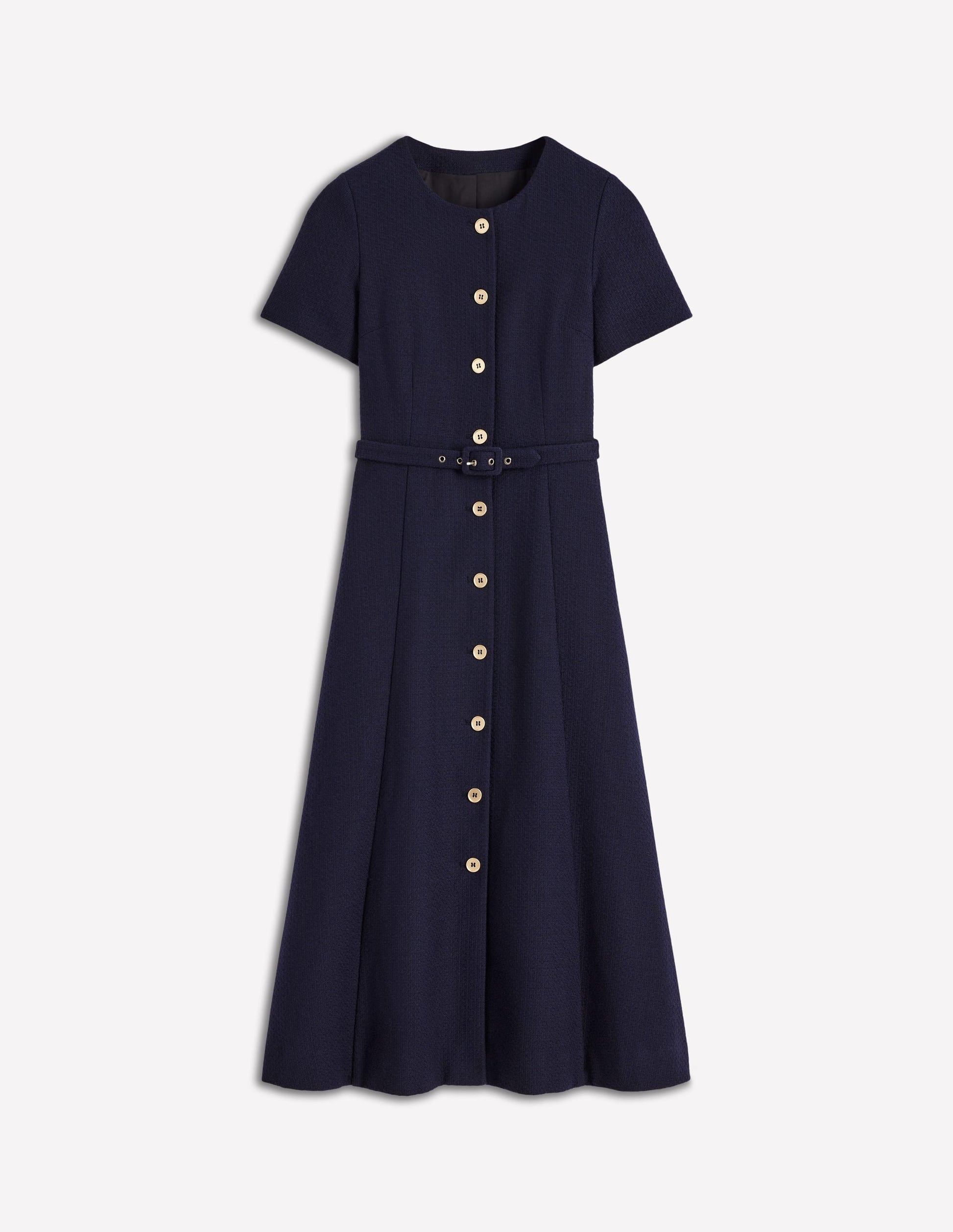 Charlotte Midikleid aus Baumwolle-Marineblau-6