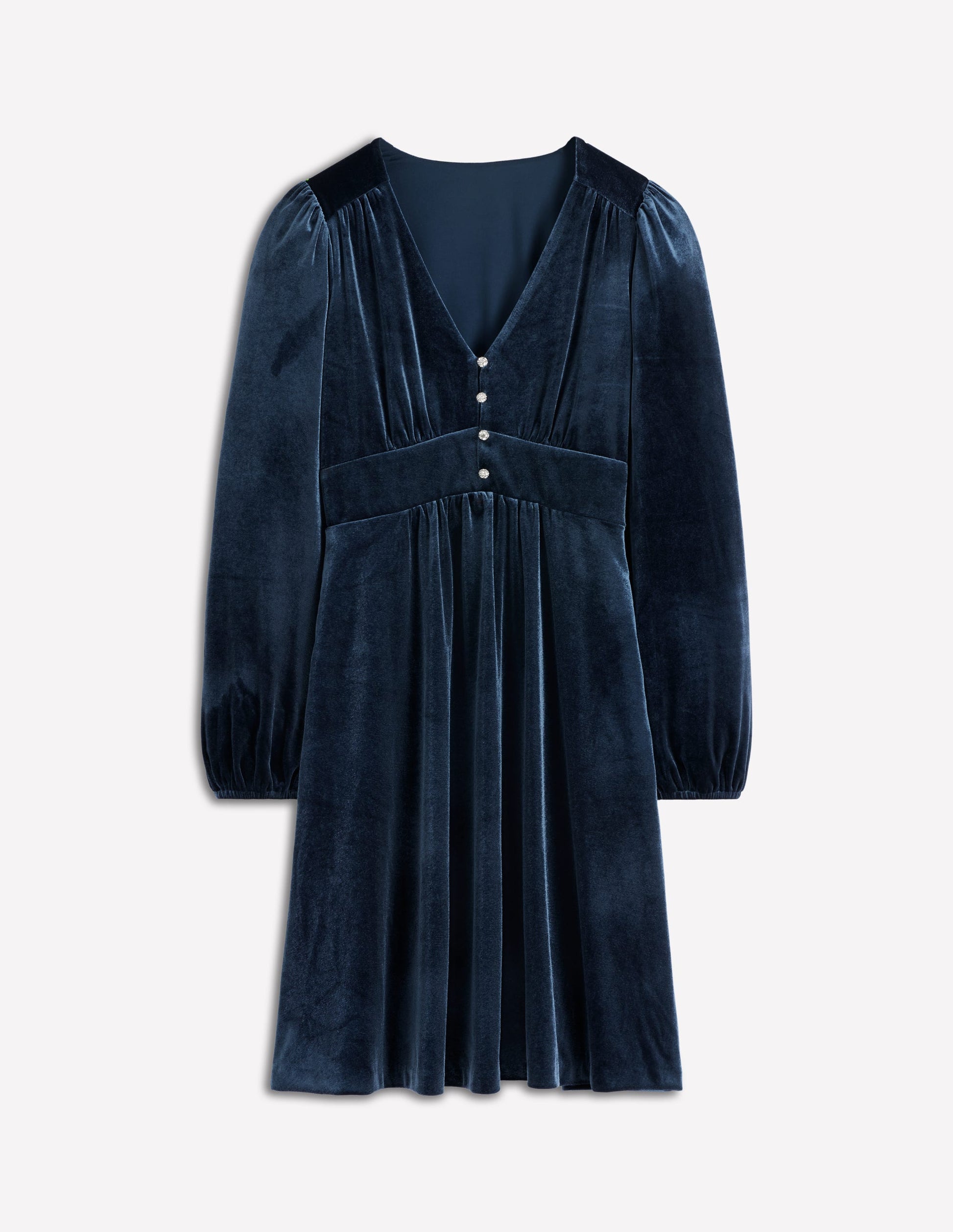 Jocelyn Kurzes Samtkleid-Mitternachtsmeer-5