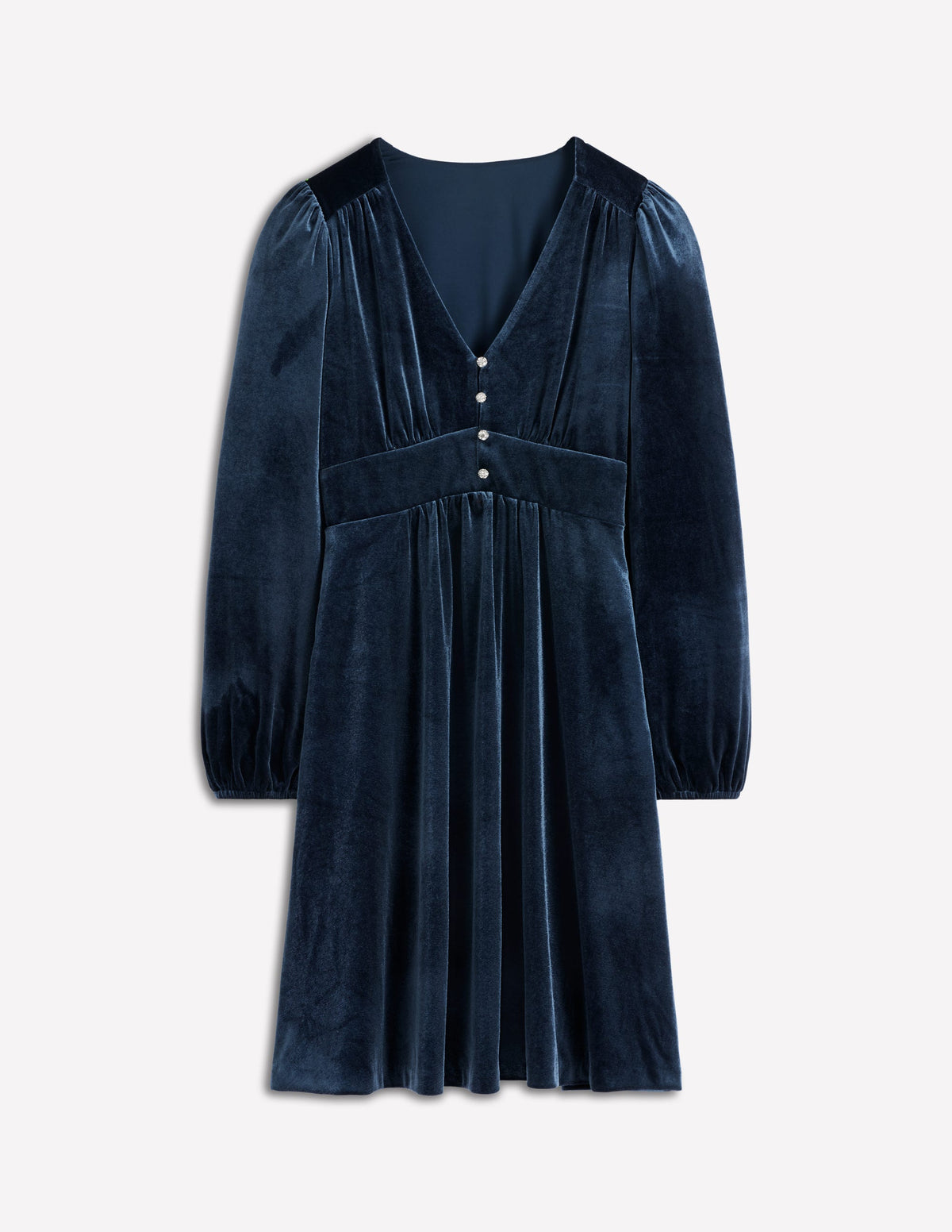 Jocelyn Kurzes Samtkleid-Mitternachtsmeer - Image 5