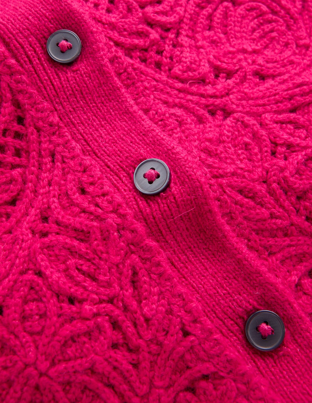 Robe midi en maille à empiècements en dentelle-Rose éclatant - Image 7